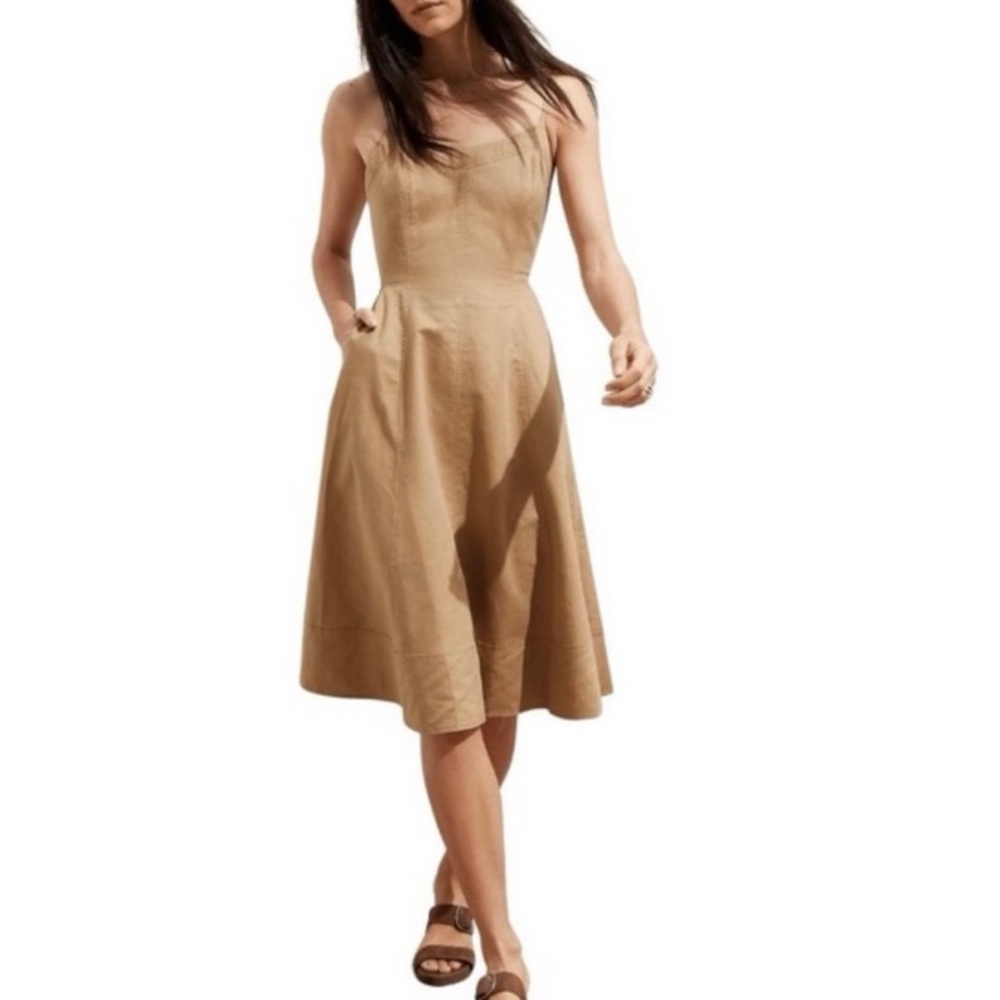 Banana Republic Tan Midi Dress